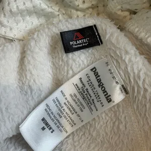 Patagonia Re-Tool Snap-T Pullover Womens Medium Cream White Fleece 25442 thumbnail 11