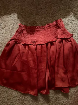 She & Sky Rust colored satin skorts M thumbnail 2