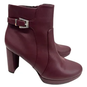 Naturalizer Boots Size 9.5 Burgundy Platform High Heel Ankle Booties NEW‎ thumbnail 1