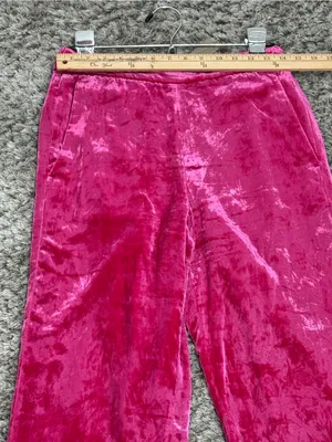 J. Crew Women’s Pink Velvet Peyton Pull On Pants Cropped Elastic Waist 6 NWT thumbnail 10