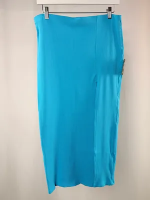 NWT‎ Lulu's Phenomenal Style Ribbed One Shoulder Two Piece Midi Dress in Blue XL thumbnail 10