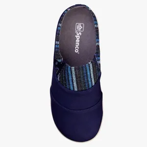 Spenco‎ Orthotic Nubuck Mules Siesta Nuevo Stripe Navy - 9 Wide B22A thumbnail 5