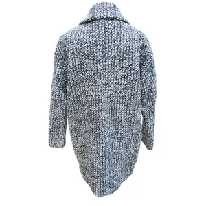 Hatch The Bristol Coat Black & White Textured Double Breasted Wool Blend Small‎ thumbnail 7