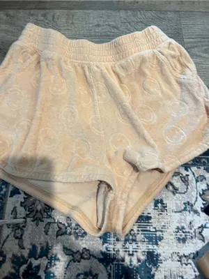 Aerie Cozy Terry Cloth Lounge Shorts in Light Brown thumbnail 8