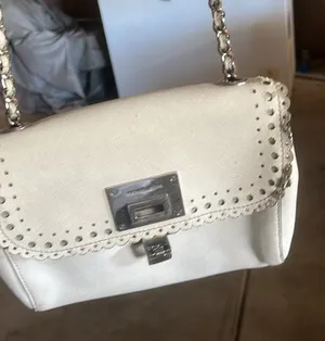 Chic White Michael Kors crossbody with Silver Accents thumbnail 1