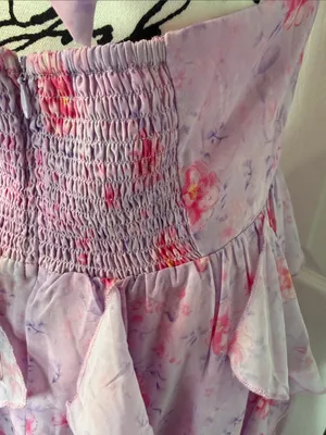 Altar'd State Lavender Pink Floral Halter Maxi Dress thumbnail 8