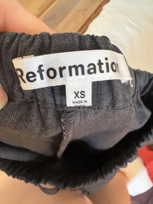 Reformation Olina Pant in Charcoal thumbnail 4
