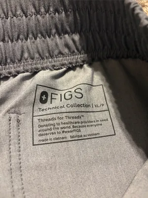 Figs Women's Graphite Gray Zamora‎ Ruched Waist Jogger Scrub Pants XL Petite thumbnail 5