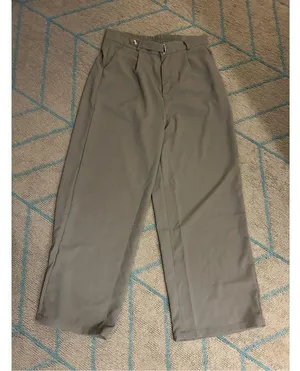 NEW Brown Wide Leg Pants Career Straight Trousers Large thumbnail 4