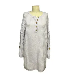 Free People Around‎ the Clock Tunic Sweater Lavender Size Small thumbnail 4
