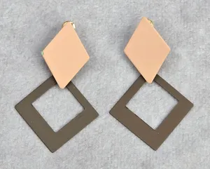 Gray Pink Diamond‎ Hook Stud Boho Dangle Fashion Jewelry Earrings NWT JB2-97 thumbnail 1