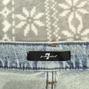 7 For‎ All Mankind Logan Frost Stovepipe Jean High Rise Size 32 Minimalist thumbnail 4
