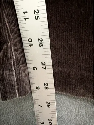 Stretchtech Women's Brown Corduroy Flared Pants Mid Rise Stretch Pockets thumbnail 5