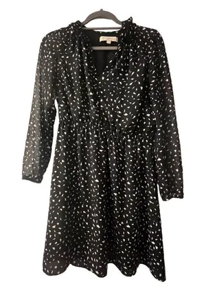 LOFT Checkered Dress Size 2 Petite thumbnail 1