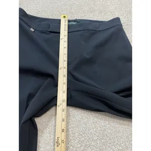 Lauren Ralph Lauren Black Flat Front Straight Dress Pants Size 8 Classic Stretch thumbnail 12