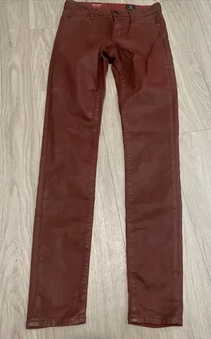 Ag Adriano Goldschmied Rust Red Slim Jeans thumbnail 1