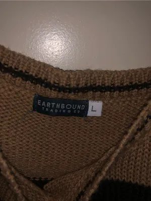 EARTHBOUND Striped Knit Crop Top in Brown, Black, Cream thumbnail 3