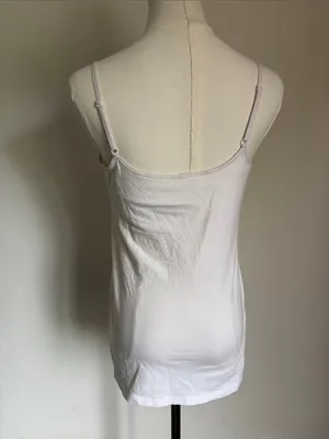 Motherhood Maternity White Slim-Strap Scoop Neck Camisole thumbnail 4