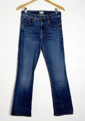 MOTHER The Insider Ankle Jeans Size 29 Heirloom Blue Flare Revolve thumbnail 1