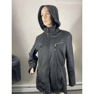 Weatherproof Jacket Black Removable Hood Zip Front Womens Midi Coat M‎ B-R thumbnail 5