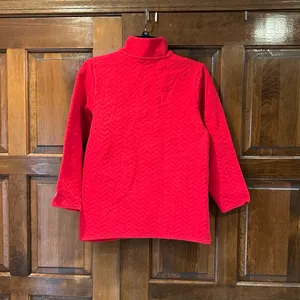 Champion Maryland Terrapins Women's Small 1/4 Zip 3/4 Sleeve Pullover Red‎ Knit thumbnail 3