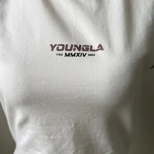YoungLA White and Mauve Short Sleeve Raglan Tee thumbnail 3