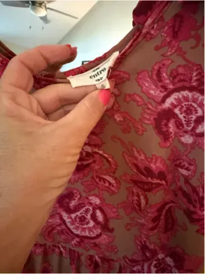Entro Pink Floral Tiered Maxi Dress Small thumbnail 3
