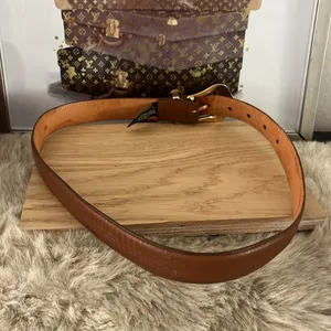 Brighton Brown Leather Belt with Gold Buckle. Size small thumbnail 4