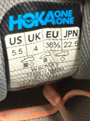 Hoka One One Bondi 7 Running Gray Harbor Mist Comfort Sneakers Size 5.5 thumbnail 8