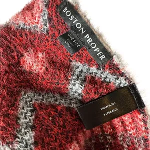 Boston Proper Pearl Embellished Scarf Red Multi thumbnail 4