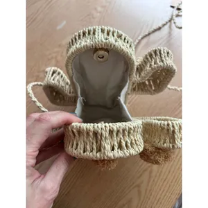 New Women’s Savanna Straw Cactus 🌵Handbag👜Purse Snap Closure Natural 7.5”x7.5” thumbnail 15