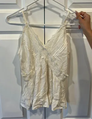 White Lace Tank Top thumbnail 2