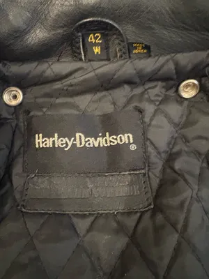 Vintage 1990’s Harley-Davidson Black Leather Motorcycle Jacket Size EU 42 w thumbnail 3