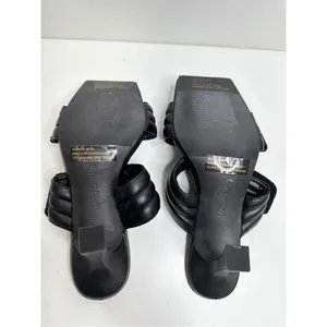 Abound Open Toe Sandals‎ Womens Size 6 Qarly Heeled Black Slip On Heels thumbnail 7