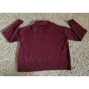 Old Navy Women's Maroon Polo Sweater Size small‎ thumbnail 6