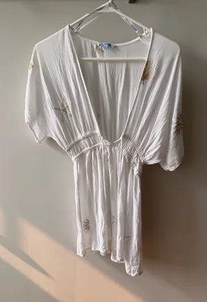 Bathing suit cover up White thumbnail 1