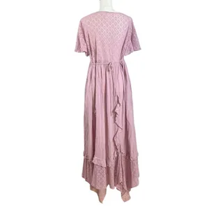 Free People Ethereal Bohemian Bring The Romance Midi Maxi Dress Blush Pink Small thumbnail 9