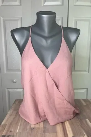 Sadie & Sage Light Pink Mauve Going Out Sleeveless Tank Top Blouse Size Medium thumbnail 1