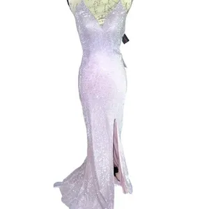 Clarisse Purple - Silver Pink Evening Gown NWT 2 thumbnail 7