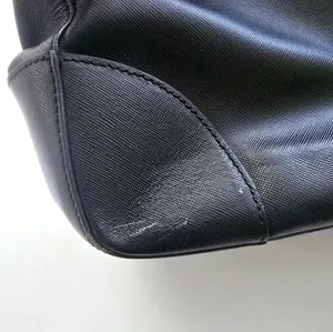 Tory Burch Robinson Double Zipper Leather Black Tote thumbnail 11