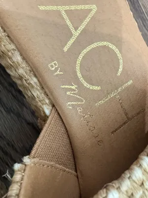 Natural Woven Platform Slide Sandals thumbnail 4