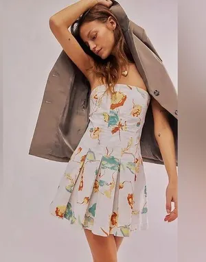 Free people Made Me Smile Printed Mini dress thumbnail 1