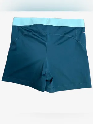 Nike Pro Teal Blue Spandex Compression Shorts Women’s Medium thumbnail 3