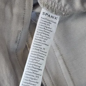 Spanx‎ Stretch Twill Wide Leg Crop Pants Soft Sage Beige 20312R Womens Large L thumbnail 6