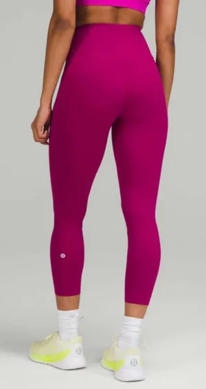 Lululemon Base Pace High-Rise Crop 23" Magenta Purple- Size 8 thumbnail 1