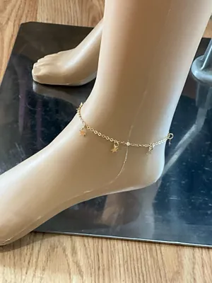 Gold Star Charm Anklet thumbnail 3