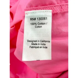 L Space Womens‎ Neon Pink Cotton Button Down Shirt Long Sleeve Relaxed Fit MD thumbnail 4