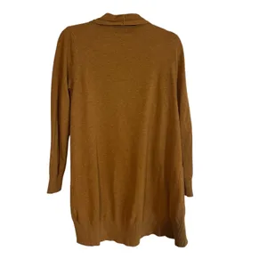 Dreamers Cardigan Sweater Brown M/L‎ Womens Open Front Long Sleeve Knit T1992 thumbnail 3