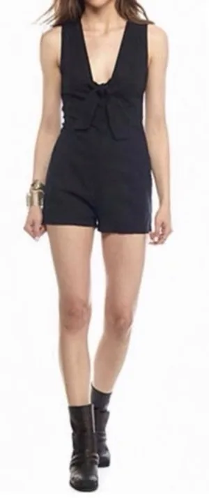 Free People Tie Front Romper thumbnail 1