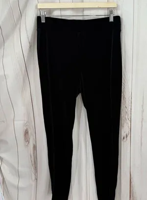 Ann Taylor Loft Women’s Large Black Velvet Pants Ankle thumbnail 1